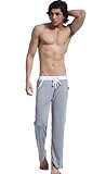 Mooncolour Men's Low Rise Mesh Long Sports Pants Front Tie Rope with Pockets Style