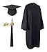 GraduationForYou Matte Graduation Gown Cap Tassel 2018,Black,45
