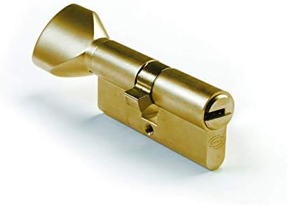 Eurostar Security Cylinder with Long Side knob 80 (30-50) in Brass