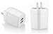 Wall Charger,Allytech(TM) 2.1-Amp (10 Watt) Dual USB Travel Wall Charger For iPhone 6S iPhone 6 iPhone 6 Plus, iPod iPhone 5 5S, Samsung Galaxy, and Android or USB Devices (Bucket Shape-White)