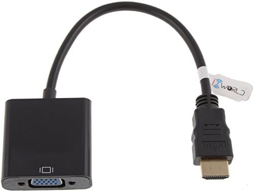 Black HDMI Male To VGA 1080P With Audio HD Video Cable Converter Adapter For PC Desktops Laptops Power-Free MHL support