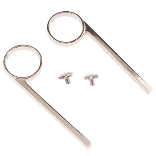 2 Pieces Trumpet Slide Finger Ring with Fix Screws, Trumpet Brass Instrument Replacement Parts