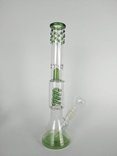 Glass Spiral Filter Pipe 14 Inches (green)