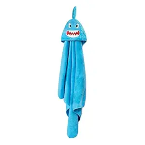 Babies Universe Bath Towels for Kids,for 0 to 5 Years Kids, 100% Cotton | Soft Water Absorb Material | Towels for Both Boys and Girls | Bath/ Pool / Beach Towel (Pack of 1) (Blue Shark)