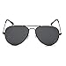 Joopin Classic Sunglasses for Women Men Metal Frame Mirrored Lens Designer Polarized Sun glasses UV400 Black Simple Package