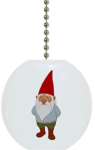 Gnome with Red Boots Solid CERAMIC Fan Pull