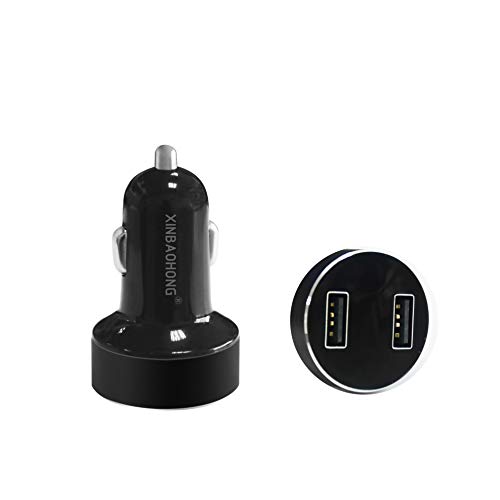 Car Charger, XINBAOHONG Fast Charge Metal Dual USB 4.8A Car Adapter LED Display Car Voltage Detector Flush Fit X/8/7/6s/Plus iPad Pro/Air 2/Mini Galaxy S7/S6/Edge/Plus More (Black) - Thumbnail 7