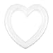 Juvale White Foam Heart Wreath Forms for Crafts, DIY Hearts for Wedding, Valentine's Decorations (10 in, 4 Pack)