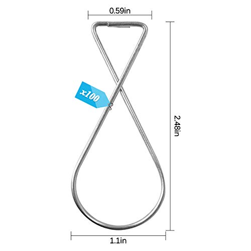 [100Pack] Ceiling Hook Clips，Tbar Squeeze Hangers Clips Drop Ceiling