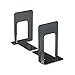 Jumbo Deluxe Heavy Gauge Steel Bookends with Nonskid Padded Base, 5-7/8 x 8-1/4 x 9 Inch, Metal, Black, 2 Pairs (Total of 4 Each)