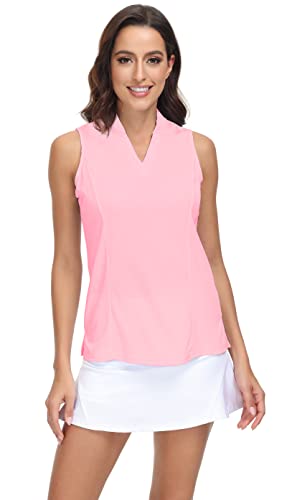 TRENDIMAX WOMENS 2 PACK GOLF SHIRT V NECK QUICK DRY POLO SHIRTS ATHLETIC TENNIS WORKOUT TANK TOPS FOR WOMEN