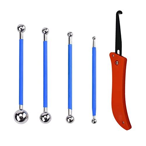 5 Pieces Caulking Tool Kit 4 Metal Ball Tile Caulk Finishing Tools