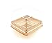 50 Pack Gold bottom Clear cover plastic mini cake box - muffin box - moon cake box - mung bean cake snow Mei Niang box（bottom 2 1/2 Inch X high 1-1/2 Inch）