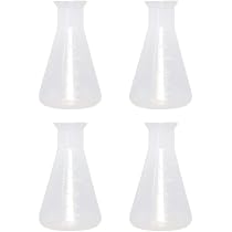 Lot De 6 Fioles Erlenmeyer En Plastique 100ml Iplusmile - Graduées Pour Laboratoire