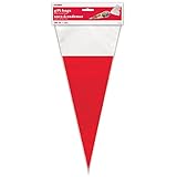 Santa Hat Christmas Cone Cellophane Bags, 20ct