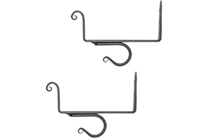 Saving Shepherd Curtain Rod & Shelf Bracket Set - Hand Forged Wrought Iron with Scrolls AmishMade in Lancaster, PA USA
