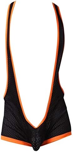 Men's Sexy Sports Jockstrap Jumpsuit Wrestling Singlet Jockstrap Bodysuit for Valentine's Day