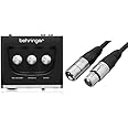 Behringer U-Phoria UM2 USB Audio Interface and Amazon Basics XLR Microphone Cable Bundle