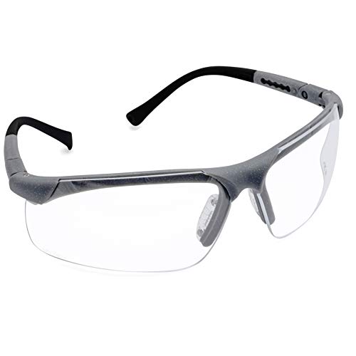 Ruddman Supplies - Clear Safety Glasses - Scratch Resistant Lenses - 99.9% UV Protection - Fully Adjustable Temples - 3 Pack