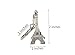 12pcs/lot 3d Eiffel Tower French Souvenir Paris Keychain Cute Adornment Keyring (Silver)