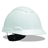 3M Hard Hat, White 4-Point Ratchet Suspension H-701R (Pack of 1)