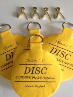 Flatirons Disc Set of Four 3 Inch Adhesive Plate Hangers and OOK Readynail 10lbs. Picture Hooks (6 Hooks in Package) - Bundle of 2 Items