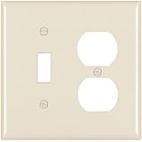 Legrand - PASS & SEYMOUR TP18LACC12 2 Gang 1 Duplex Outlet Opening Nylon Wall Plate, Almond