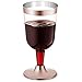 50-Pack Rose Gold Rimmed Disposable Wine Glasses | 7 oz. Premium Clear Hard Plastic Fancy Wine Cups (50-Pack) by Bloomingoods