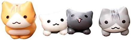 Wagonste - 6 Pcs/Set Cartoon Lucky Cats Micro Landscape Kitten Microlandschaft Pot Culture Tools Garden bonsai Decorations Miniatures