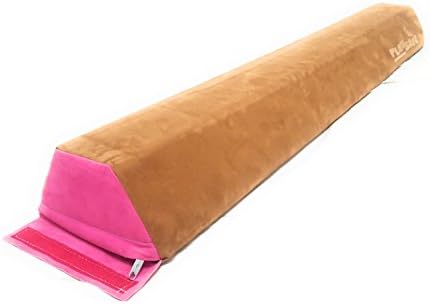 Sectional Balance Beam for gymnastics 4 foot balance beam for home use very easy to store (double layer pink)
