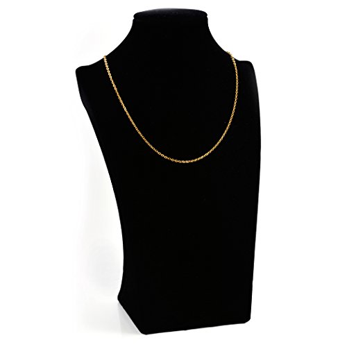 18 Inch 2MM Stainless Steel Gold Plated Link Cable Chain Necklaces for
