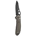 Benchmade Griptilian 550HG Knife, Sheepsfoot Blade, Plain Edge, Coated Finish, Olive Handle