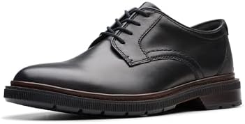Amazon.com | Clarks Un Hugh Lace Black Leather 7 D (M) | Oxfords display picture 3