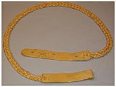 Lakota Leathers LK-FGO Gold Mandolin Strap - Flat Braided - 43 in