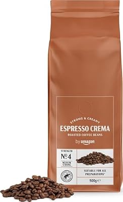 - Café en grano Natural Espresso crema, tueste claro - Certificado Rainforest Alliance, 500g