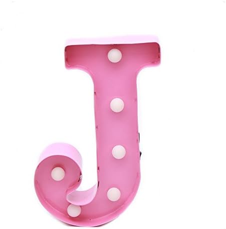 Hot Sale GL02 Hanging 3V Vintage Metal Pink Led Letter Light (J)