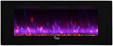 Caesar Fireplace 2017 Luxury Linear Wall Mount Recess Freestanding Multicolor Flames Electric Fireplace, 60-Inch
