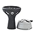 Hookah Bowl Set- Funnel Silicone Hookah Bowl with Hurricane Glass Core + Lotus Heat Management System Shisha Hookah Coal Charcoal Holder for Smoking Hookah Accessories (Glass Silicone+Single Handle)