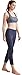 Oalka Women's Yoga Capris Running Pants Workout Leggings Charcoal XL