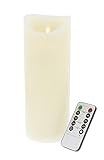 9 Inch Flameless Decorative LED Candle - Real Flickering Candle Motion - with Remote On/Off and Timer
