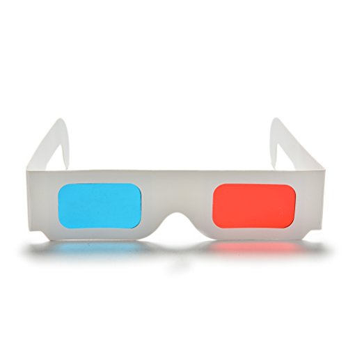 Ioffersuper 10Pc X Universal Anaglyph Cardboard Paper Red Blue Cyan 3D Glasses for Movie - Thumbnail 4