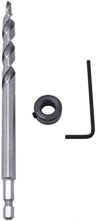 1/4" Hex Twist Step Drills Bits Set for Kreg Pocket Hole Drill Jig Guide 3/8"