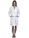 TowelSelections Women’s Robe, 100% Cotton Short Terry Shawl Bathrobe Medium White