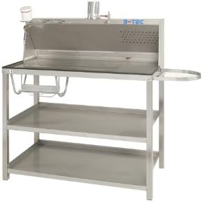 B-TEC Systems P-02 Stainless Steel Mixing and Work Table with Air Exhausting System, 56-1/2" Length x 24" Width x 55-1/2" Height