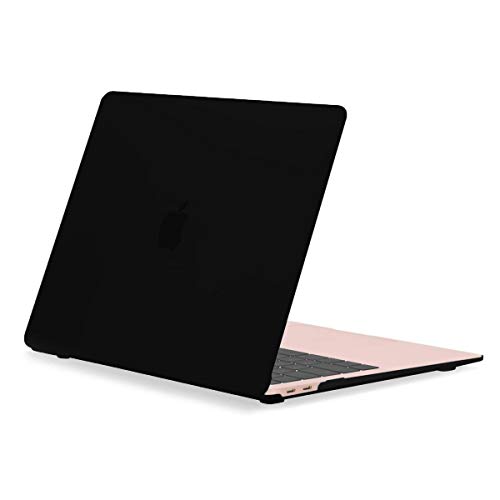 TOP CASE MacBook Air 13 Inch Case 2019 2018 Release A1932 Retina Display, Classic Series Rubberized Hard Case Compatible MacBook Air 13" with Retina Display fits Touch ID Model: A1932 - Black
