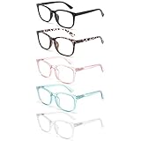CCVOO 5 Pack Reading Glasses for Women/Men Blue