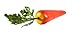 6pc Artificial Carrot Orange Large 6-Inch - Plastic Decorative Carrots Vegetable Fruit - Six Pieces