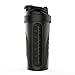 NutraEdge Protein Shaker Bottle 20.5 Ounce, Sports Nutrition Blender Bottle, Non-slip Part, Black