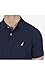 Nautica Men's Short Sleeve Solid Cotton Pique Polo Shirt, Navy, Medium