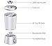 HUMERE Ultrasonic Cool Mist Humidifiers for Bedroom with Large Top Fill Tank, 7 Color Shifting Night Light, Whisper Quiet, Easy to Clean,with Filter l Humidifier for Baby l Essential Oil Diffuser
